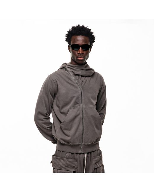 Rick Owens Gray Mountain Zip Hoodie for men