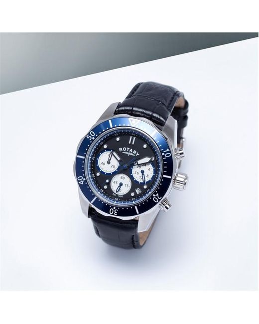 Rotary Blue Sp Watch Lthr Sn09 for men