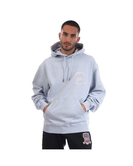 Avirex Blue Jackson Pull Over Hoodie for men