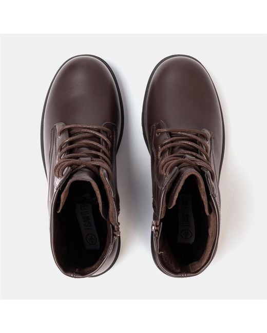 I Saw It First Brown Biker Ankle Boots
