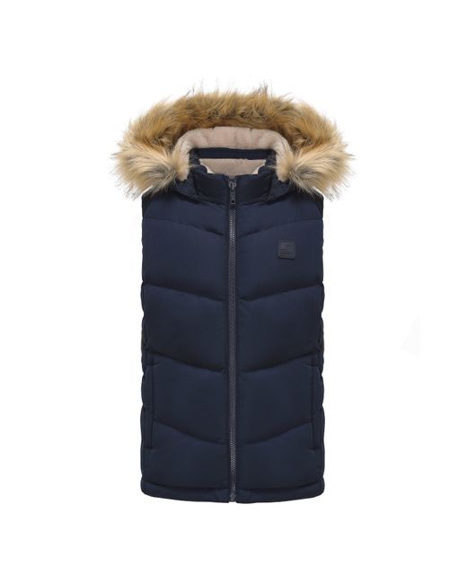SoulCal & Co California Blue 2Zip Detachable Hood Padded Gilet