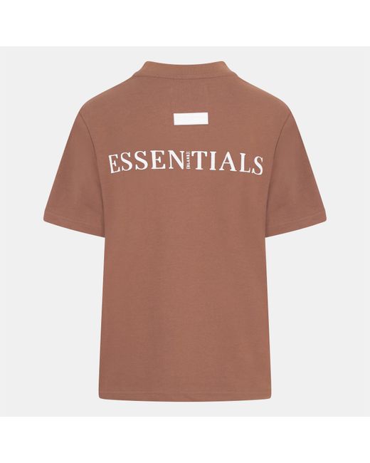 Blank Essentials Brown Blank E Core Puff Print T-Shirt Ladies