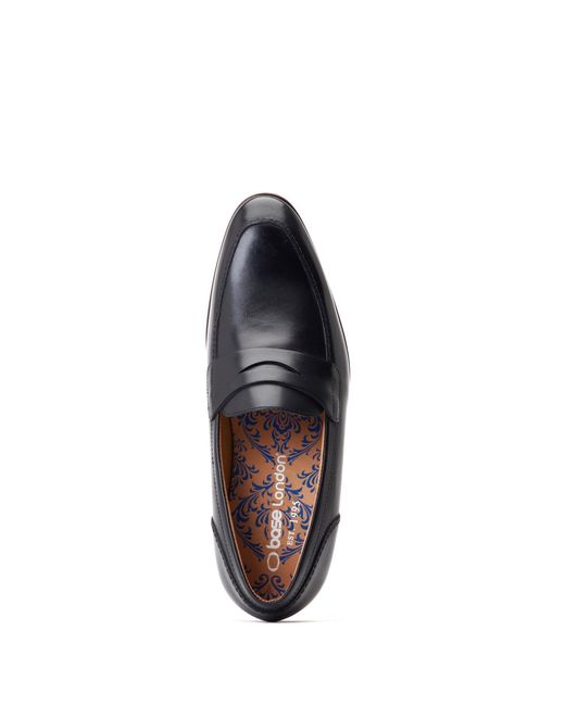 Base London Blue Bruno Penny Loafer for men