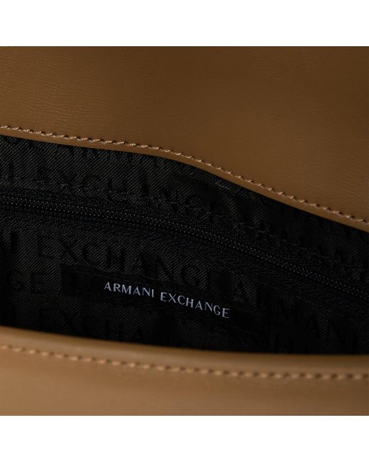 ARMANI EXCHANGE Brown Wonder Medium Chain Strap Shoulder Bag