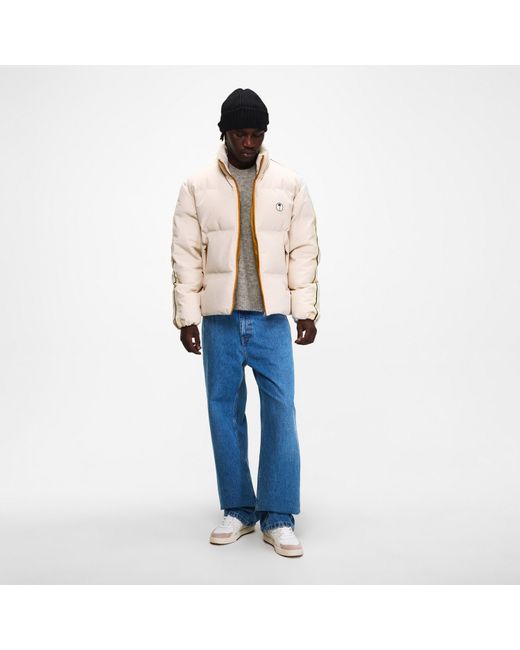 Palm Angels Natural Tree Logo Corduroy Down Short Puffer Jacket for men