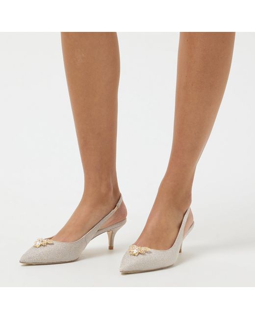 Dune Metallic Cincia Medium Stiletto Heel Slingbacks