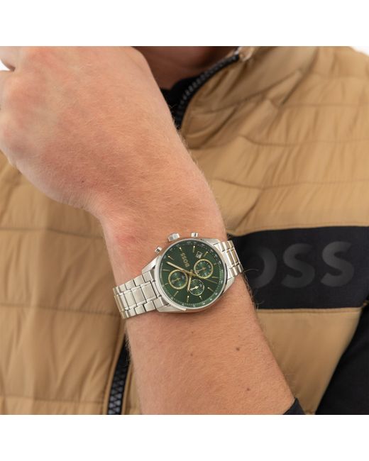 Boss Metallic Gents Grand Prix Chronograph With Dial for men
