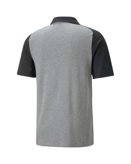 PUMA Gray Teamcup Casuals Polo Shirt for men