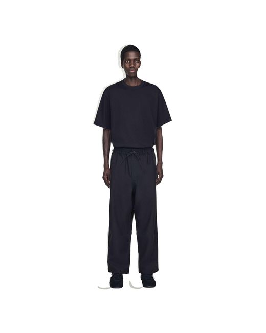 Y-3 Blue Open Cuff Soft Fabric Joggers for men