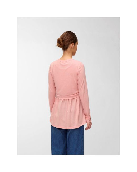 Mama.licious Pink Mama Mlanabella Puff Sleeve Top