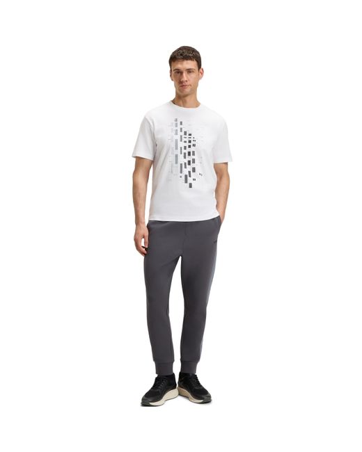 Boss White Hbg Grx Degradé Geometric Print T-Shirt for men