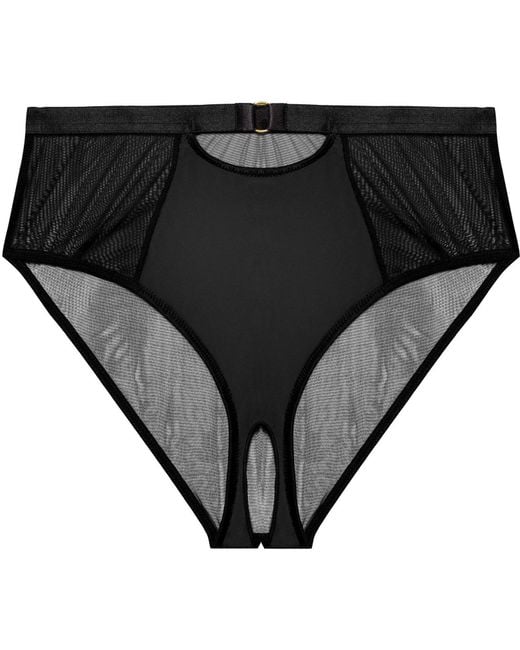 Playful Promises Black Kristina Ouvert High Waist Brief