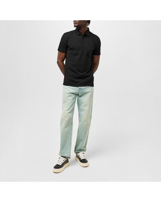 Roberto Ricci Designs Black Revo Short-Sleeve Polo Shirt for men