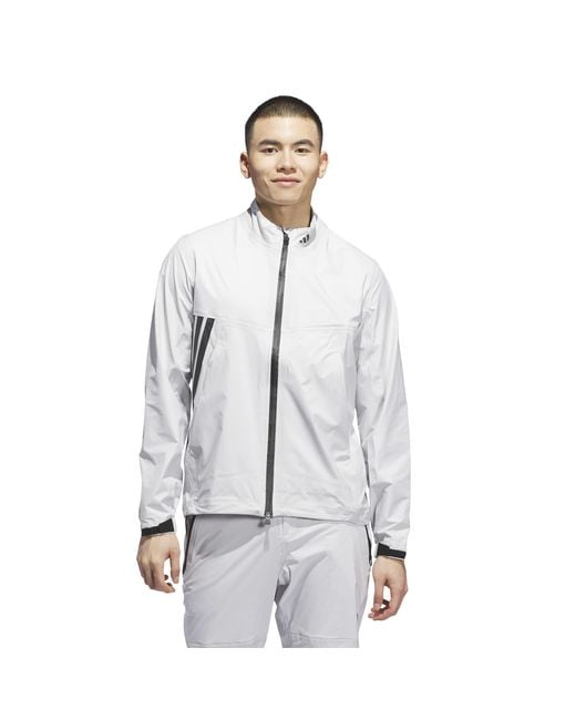 Adidas Gray Full-Zip Wind Rain Protection Performance Golf Jacket for men