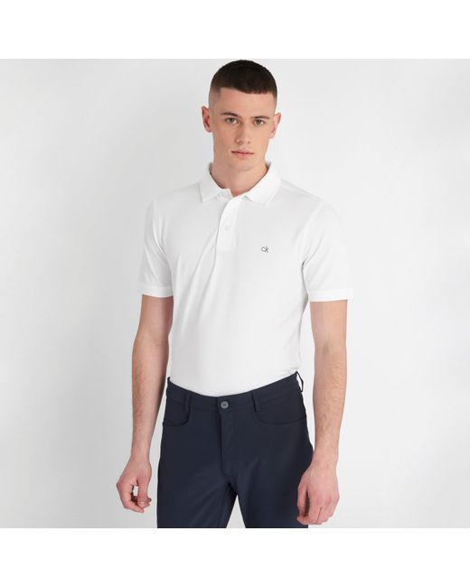Calvin Klein White Planet Polo Shirt for men