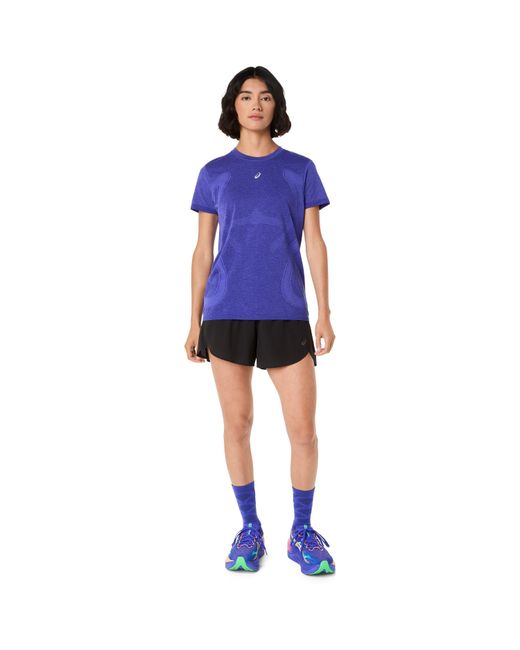 Asics Blue Metarun Split Shorts Running Short