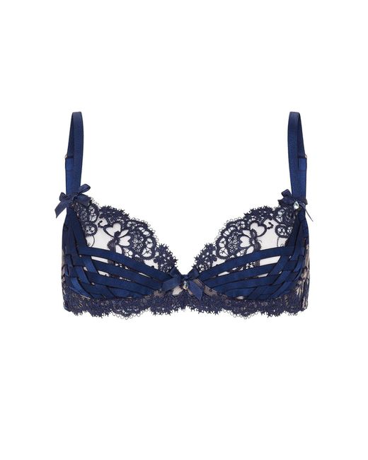 Agent Provocateur Blue Dioni Plunge Underwired Bra