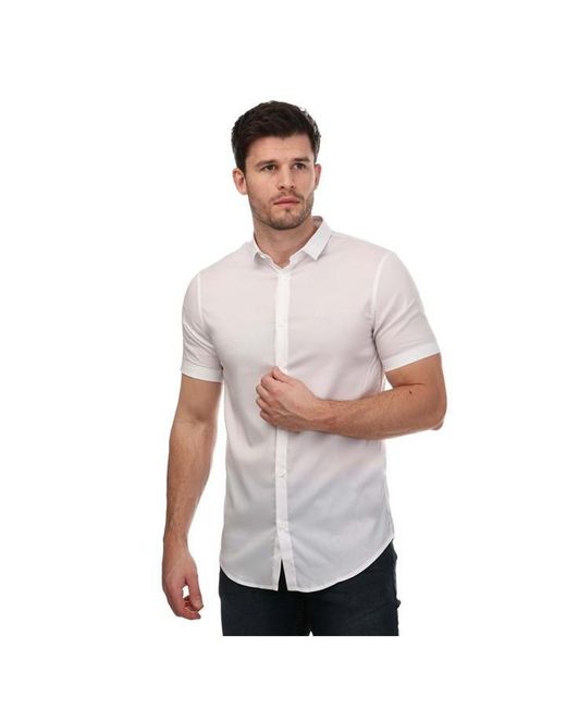 Armani White Short Sleeve Shirt for men