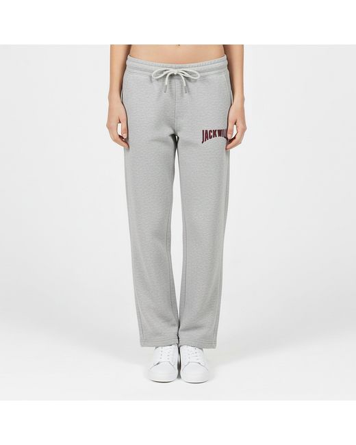Jack Wills Gray Jw Varsity Open Hem Fleece Joggers