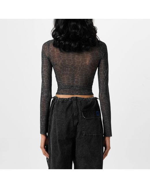 HUGO Gray Dasori Cropped Top