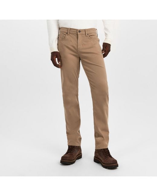 7 For All Mankind Natural Slimmy Sateen Slim Fit Trousers for men