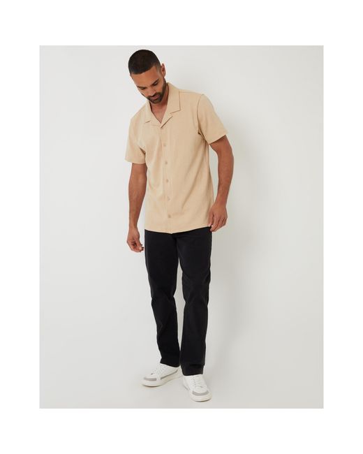 Threadbare Brown Darvel Short-Sleeve Patterned Shirt for men