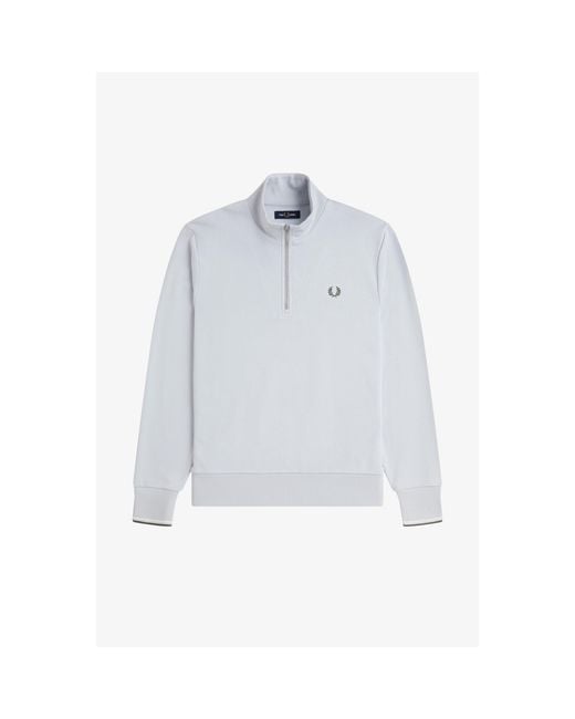 Fred Perry White Fredperry Half Zip Top for men