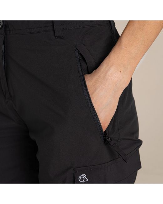 Craghoppers Black Natales Waterproof Walking Trousers