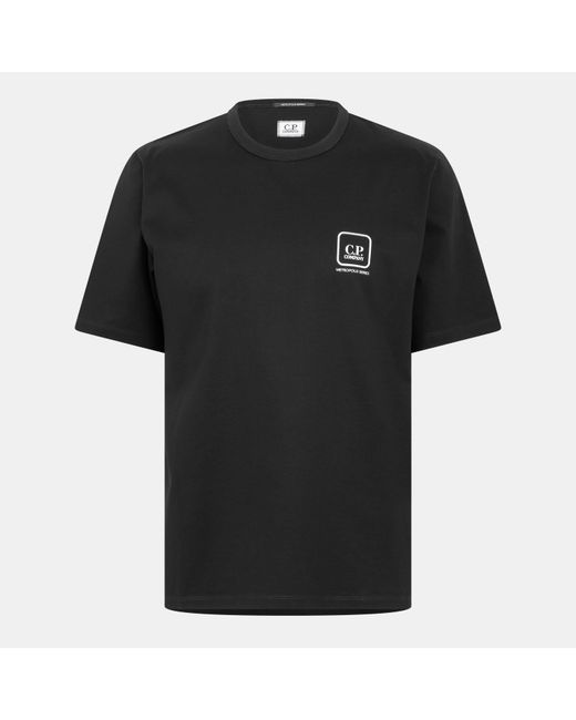 CP COMPANY METROPOLIS Black Stencil Large T-Shirt for men