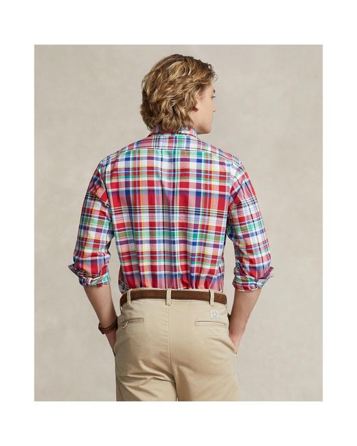 Polo Ralph Lauren Red Oxford Check Shirt for men