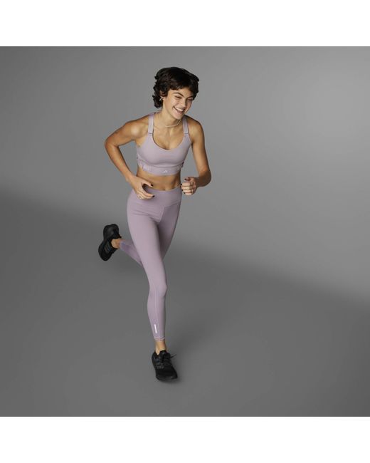 Adidas Purple Ultimate 7/8 Performance Running Tights