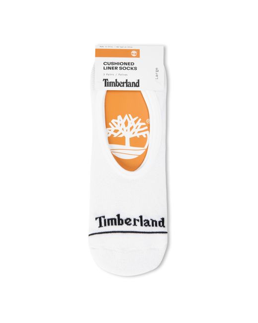 Timberland White 3P Invisible Liner Socks