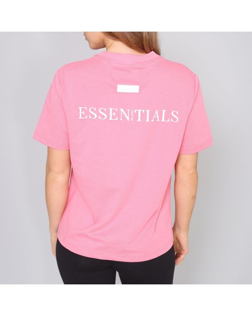Blank Essentials Pink Blank E Core Puff Print T-Shirt Ladies