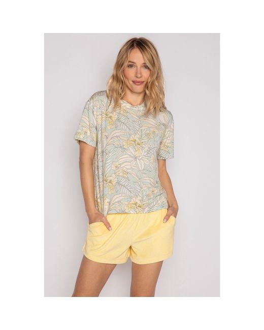 Pj Salvage Yellow Tropical Shirt