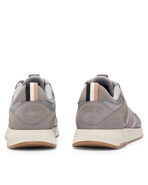 Boss Gray Titanium Runn Sdly 10214574 01 Low-Top Trainers for men