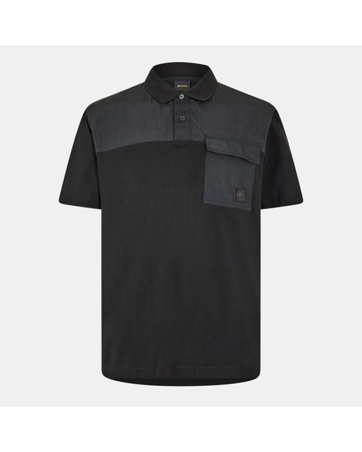 Boss Black Panel Short-Sleeve Polo for men