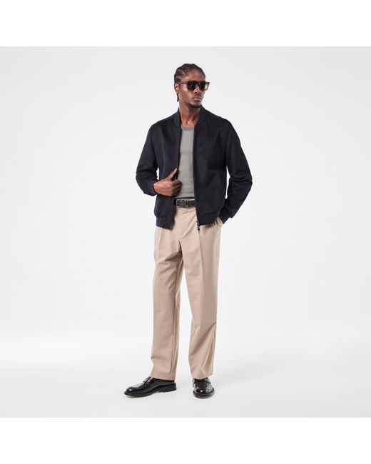 Pal Zileri Blue Structured Bomber Jacket for men