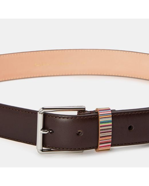 Paul Smith Brown Faux Leather Belt for men