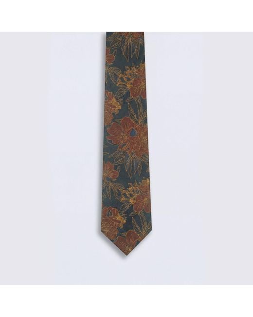 Twisted Tailor Brown Barnaby Floral Tie for men