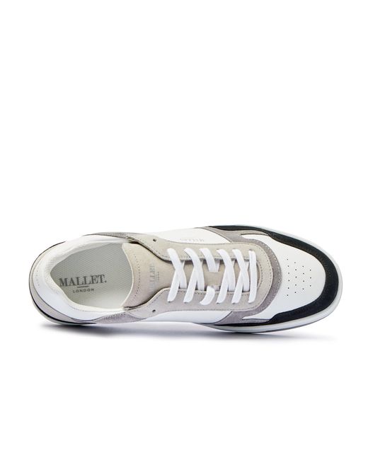 Mallet White Barnsley Low-Top Trainers for men