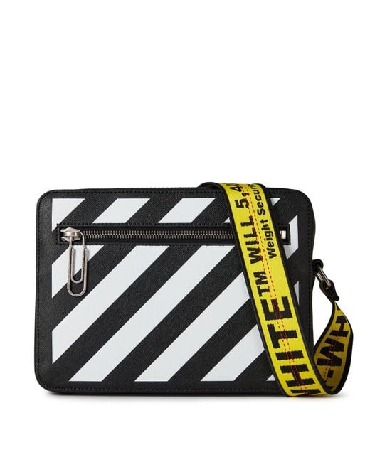 Off-White c/o Virgil Abloh Black Camera Bag, Bold Diagonal Stripes for men