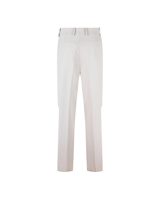 Off-White c/o Virgil Abloh Gray Double Layer Straight Trousers With Unique Detailing for men
