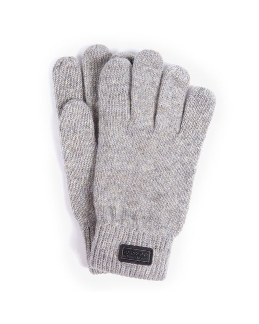 Barbour Gray Sensor Knitted Gloves for men