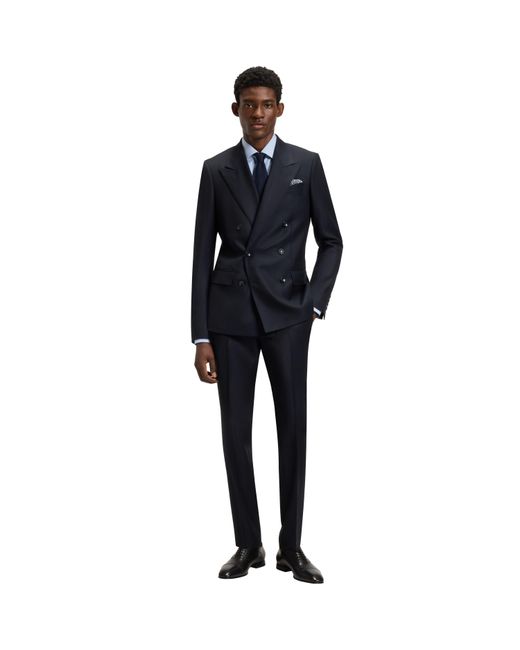 Boss Black Double Breasted Slim-Fit Suit for men