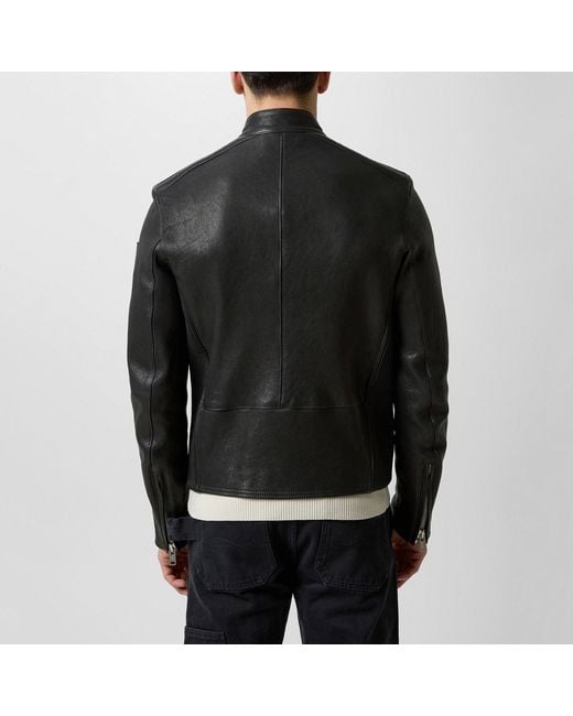 Belstaff Black Oulton Leather Jacket for men