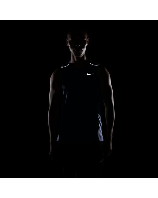 Nike Blue Miler Dri-Fit Running Tank Top for men