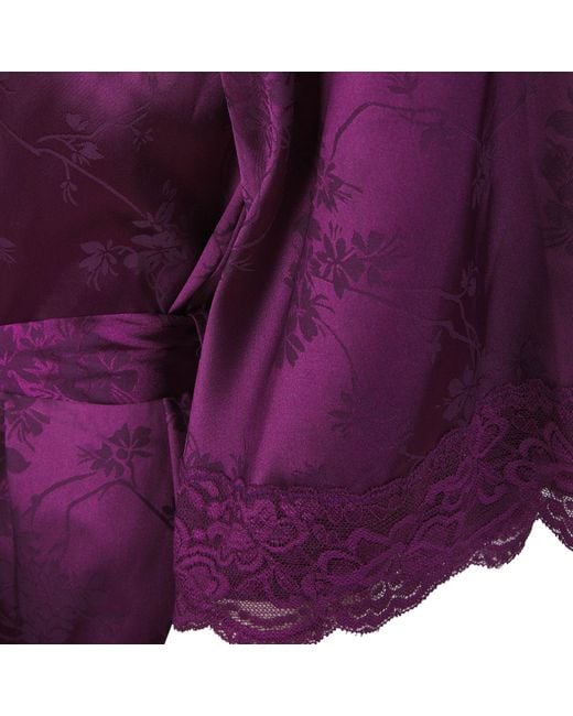 Ted Baker Purple Clara Silk Dressing Gown