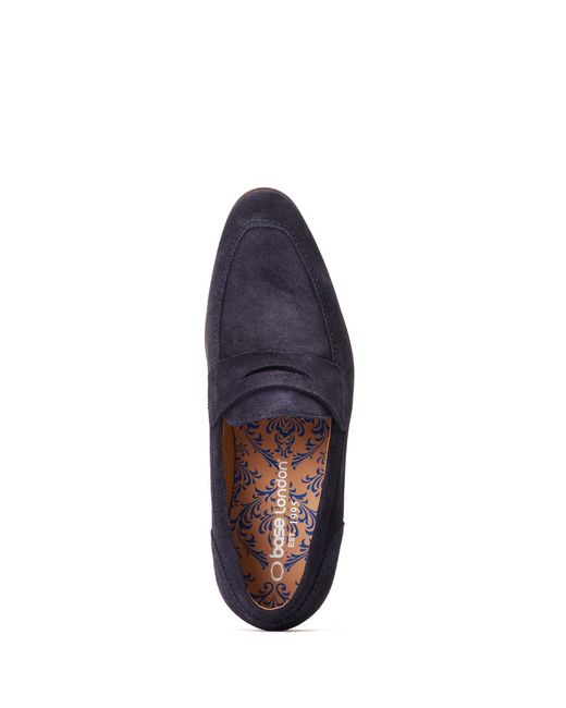 Base London Blue Bruno Penny Loafer for men
