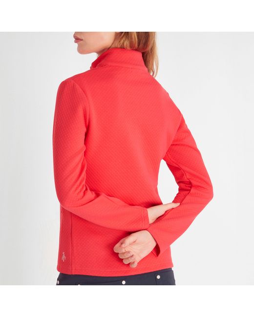 Calvin Klein Red Performance Moisture-Wicking Golf Jacket