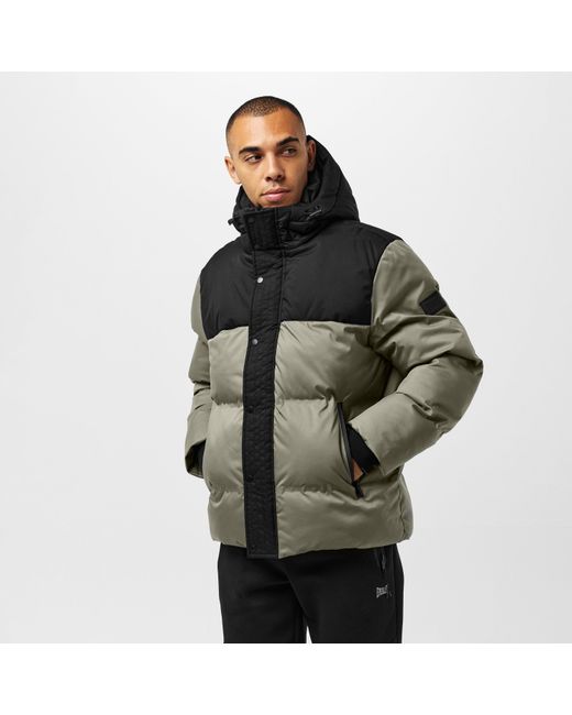 Everlast Green Water Resistant Windproof Hooded Short Puffer Jacket for men